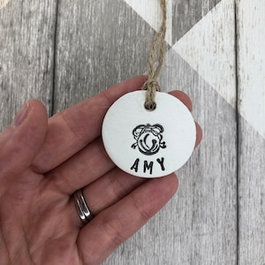 Christmas gift tags, personalised christmas ornament, clay tags, christmas napkin rings, christmas table decor, christmas, Christmas bell.