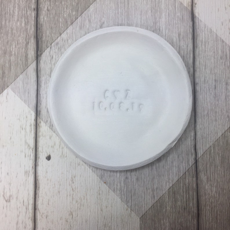 clay dish white ring dish personalised trinket dish. jewellery dish Personalised ring dish ring holder wedding gift trinket dish