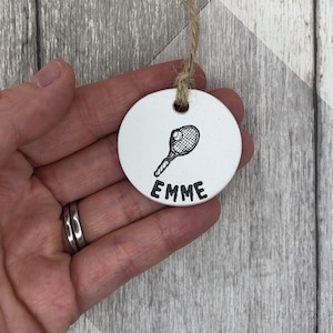 Tennis gift, birthday gift tags, party favours, personalised gift tags, gift tags, tennis party, gift for tennis player, Christmas gift.