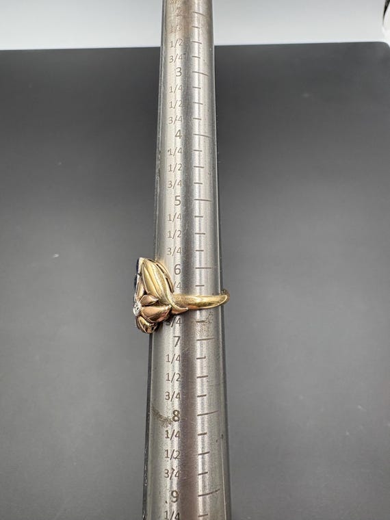 Retro Moderne 14K Yellow and Rose Gold, Sapphire … - image 4