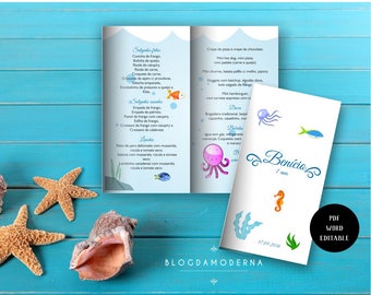 Anniversary Menu - Ocean Theme