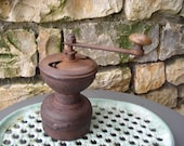 Old French Coffee Grinder. Antique Coffee Mill. Rustic Kitchen Décor. Cast Iron Coffee Grinder.