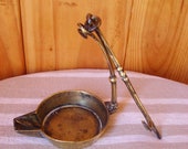 Vintage Hanging Oil Lamp. Old Brass Old Lamp.