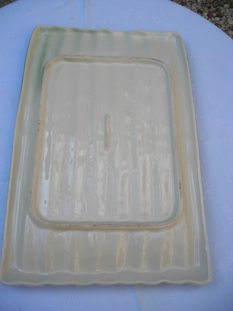 Vintage Barbotine Asparagus Set. Old Asparagus Dish and 4 Etsy