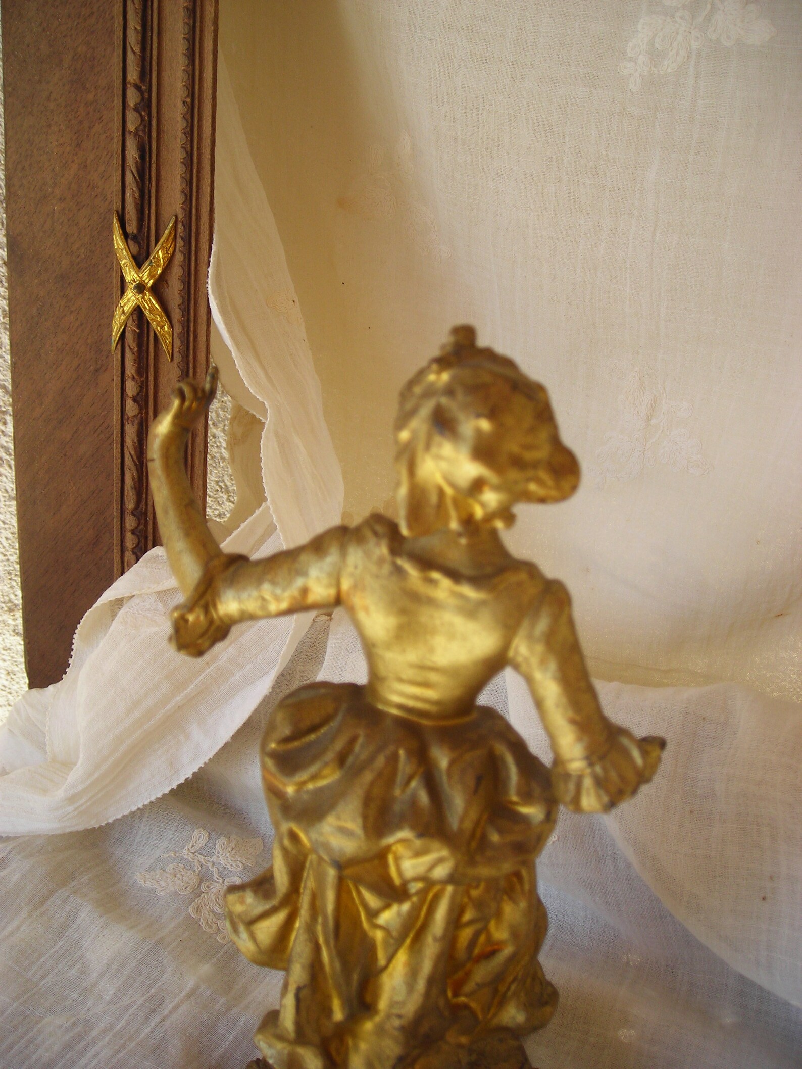 Figure Français dorée. Statuette Roncoulet. Vieille statuette Etsy