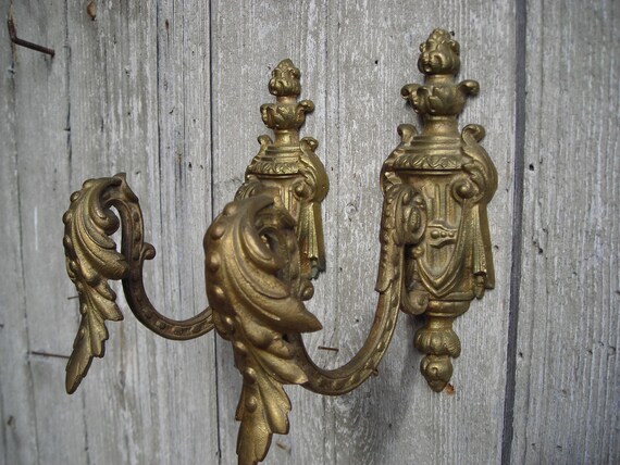 Antique Bronze Curtain Swag Holders Pair Of Swag Holders Etsy