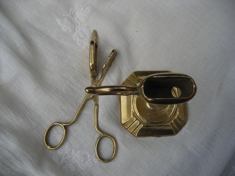 Vintage French Candle Snuffer. Old Brass Candle Snuffer. Etsy