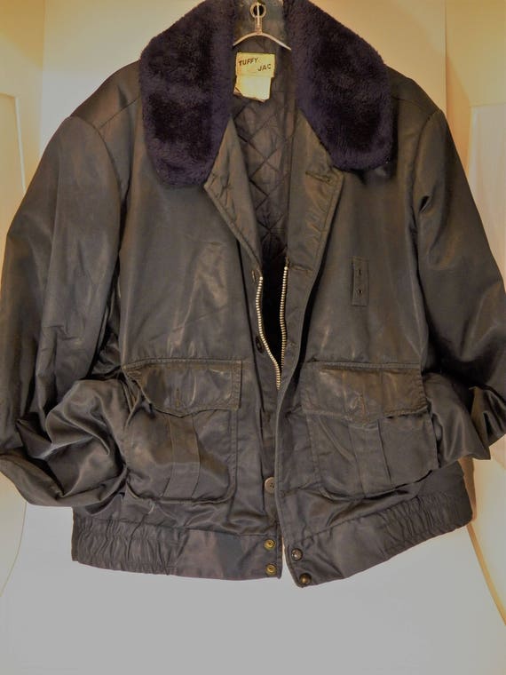 Tuffy Jac Navy Siz 44L Vintage Military Law Enforc