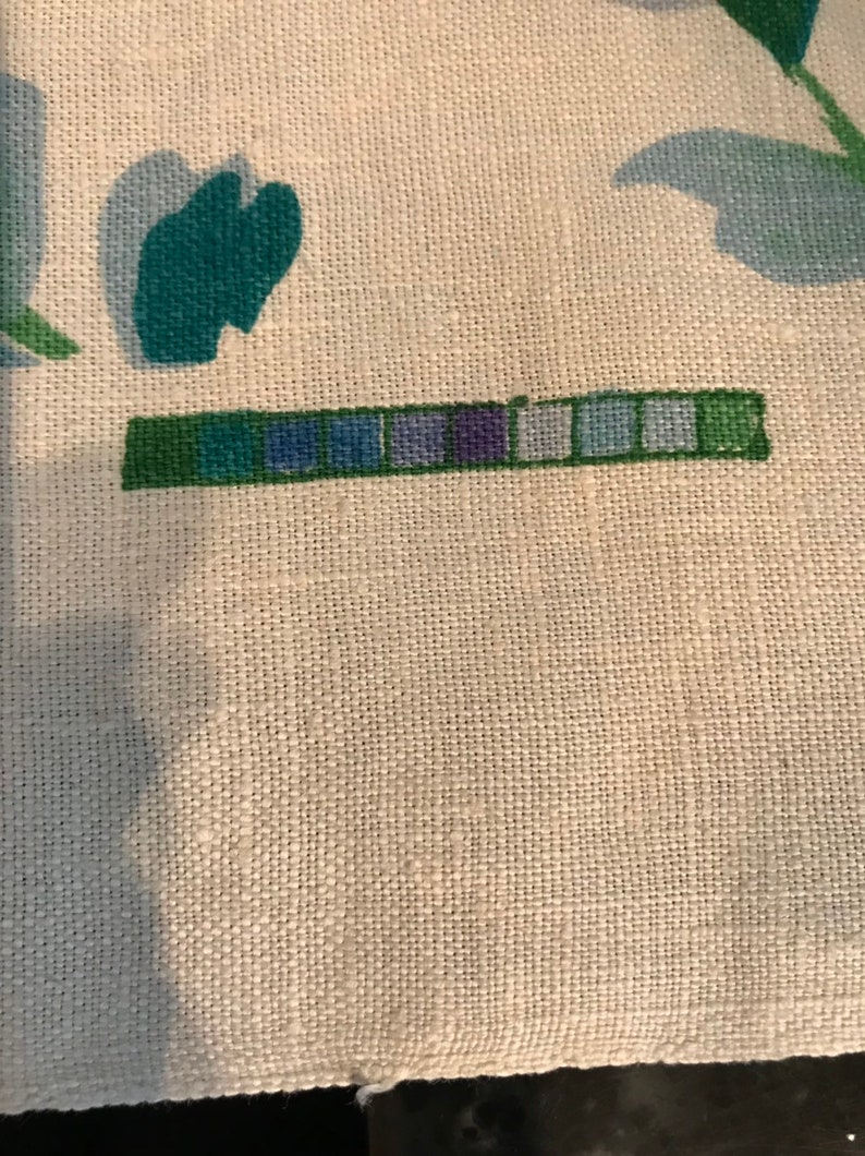 Vintage Fabric Sample Greeff Fabrics Inc 63620 Irish Linen Etsy