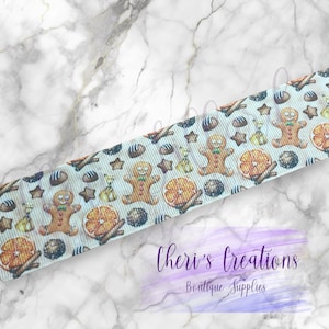 Christmas Gingerbread Cookies 1.5&quot; Grosgrain Ribbon by the Yard