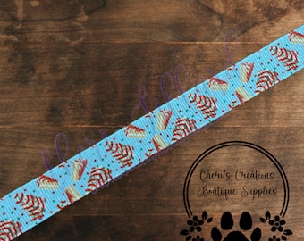 Christmas Snack Cake Ribbon 5/8" 7/8" Grosgrain Ribbon by the Yard