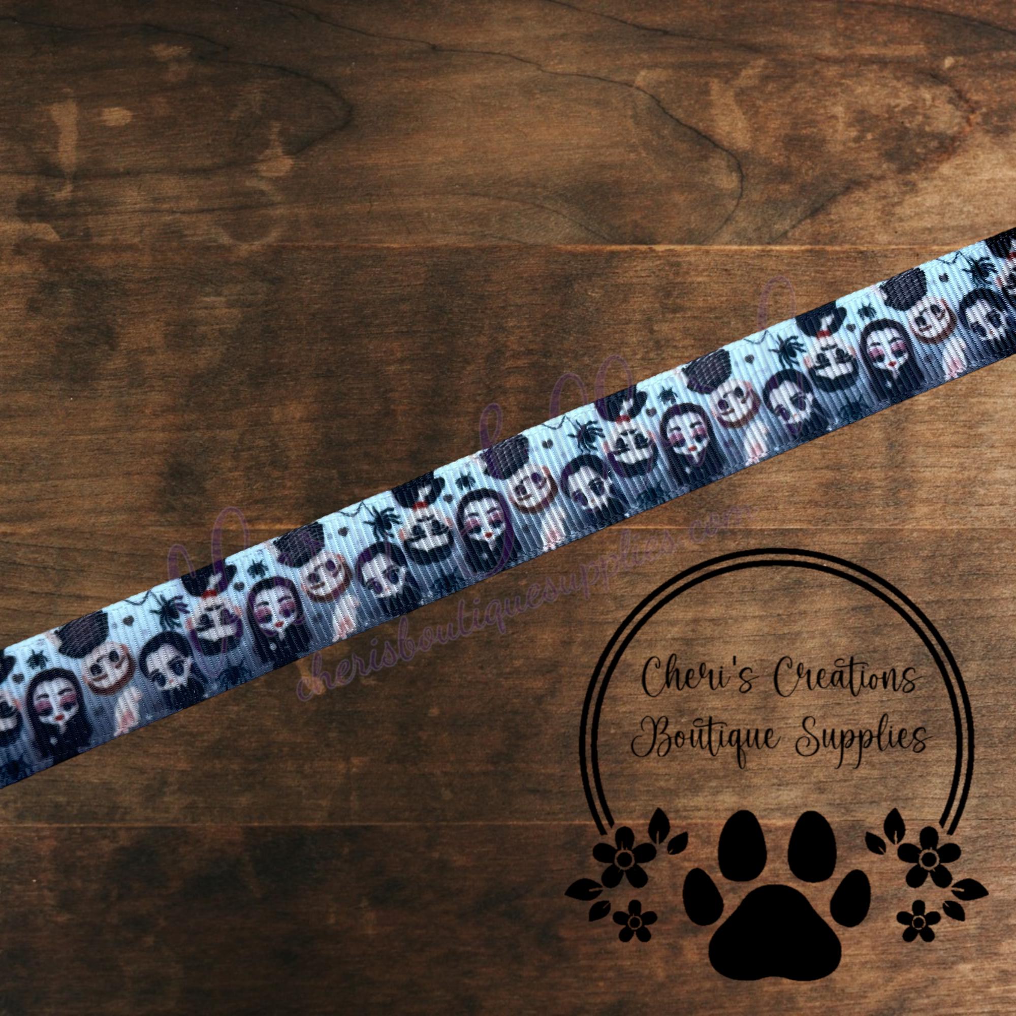 Gothic Family Characters Ribbon 5/8