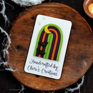 Spooky Magical Halloween Rainbow Polymer Clay Embellishment