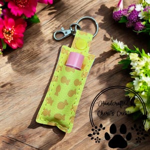 Cute Fish Crackers Chapstick Keychain
