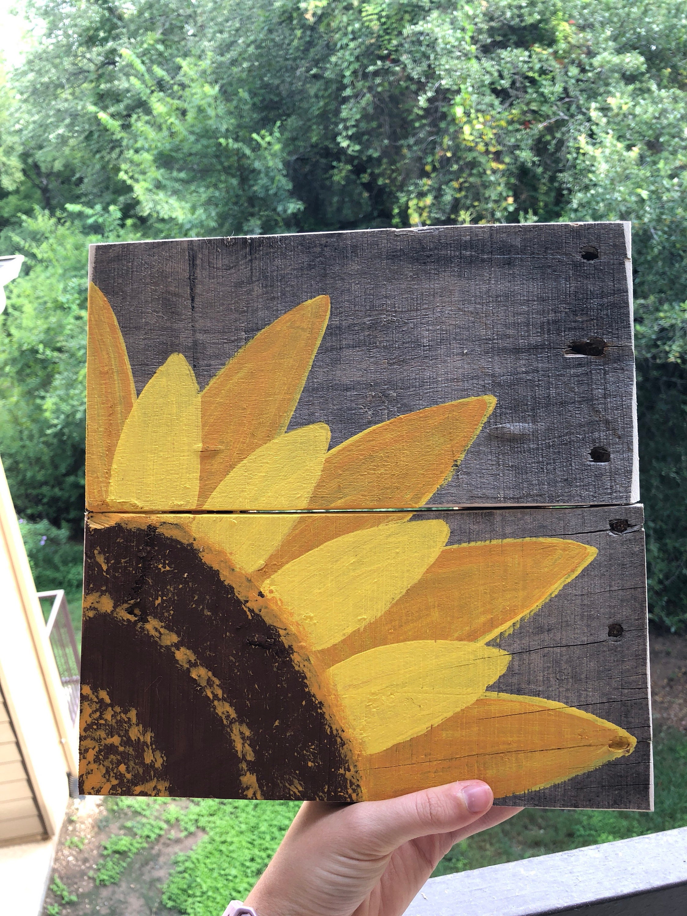 Wood Pallet Sign Hand Painted Sunflower pallet art Etsy