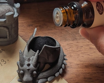 3D Printed Dragon Air Freshener: Fantasy Essential Oil Diffuser