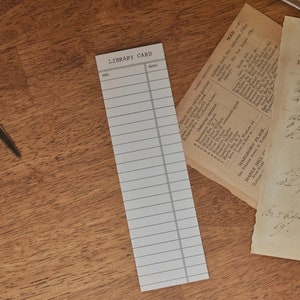 Printable Library Card Bookmark | Book Tracker | Gift Ideas for Readers | Digital Download Reading Tracker