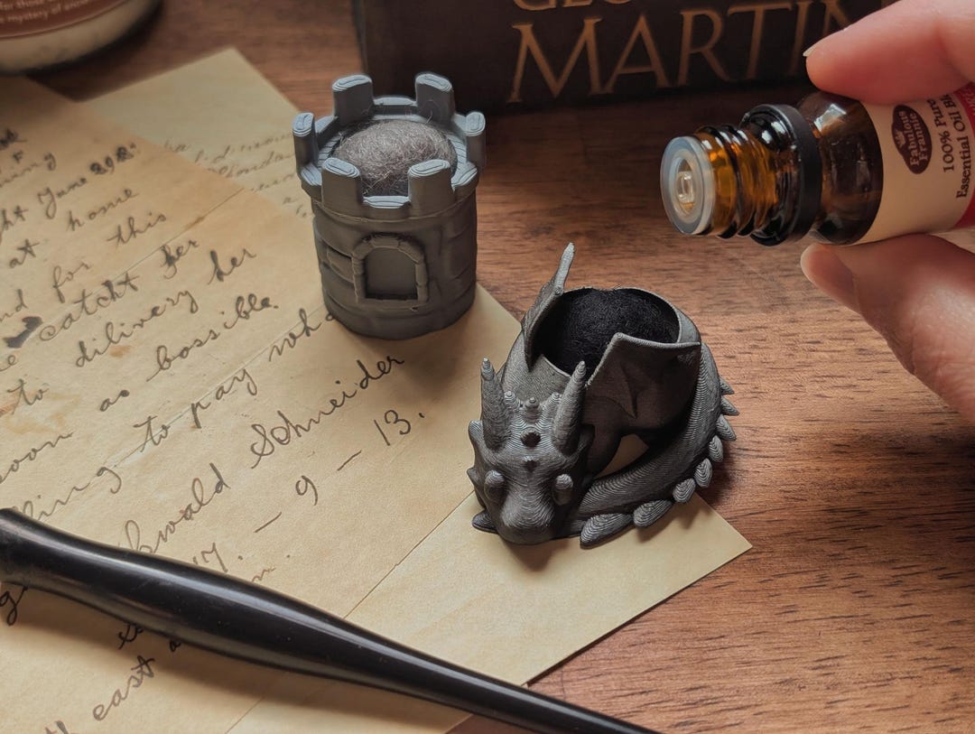 3D Printed Dragon Air Freshener: Fantasy Essential Oil Diffuser - Etsy