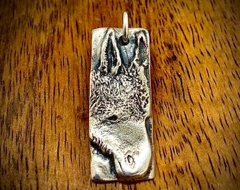 Donkey Jewelry, Silver Equine Pendant, Handcrafted Artisan Silver Jewelry