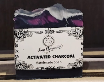 2 x Activated Charcoal Soap pack Friendly Soap SLS Handmade Soap