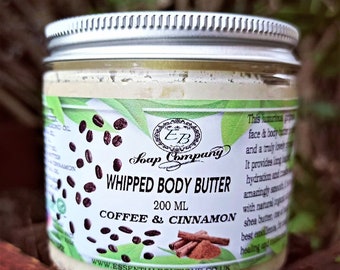 Coffee Whipped Body Butter Handmade Essential Boutique Moisturiser 200 ml