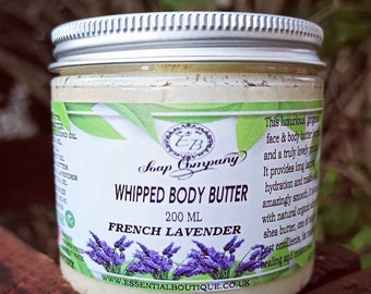 Lavender Whipped Body Butter Handmade Essential Boutique Moisturiser 200 ml