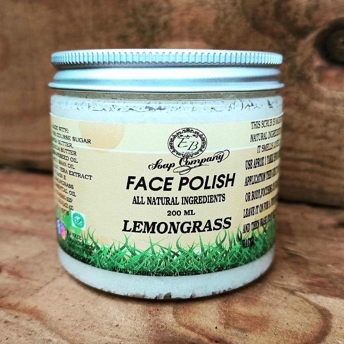Lemongrass Face Polish Scrub All Natural 250 Ml Fresh Sugar Etsy