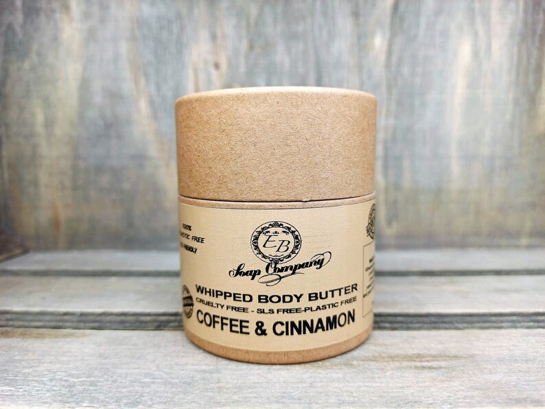 Handmade Body Butter Coffee & Cinnamon Eco Friendly Packaging Vegan