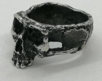 Anello teschio, anello teschio, anello gotico, argento sterling spedizione gratuita