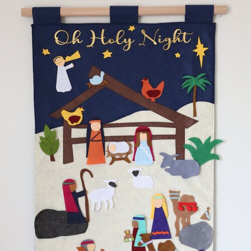 Nativity Fabric Advent Calendar Etsy