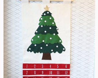 Christmas Tree Advent Pattern, PDF Craft Pattern, Christmas Craft Digital Download, Easy Christmas Pattern, No-sew Pattern, Sewing Pattern