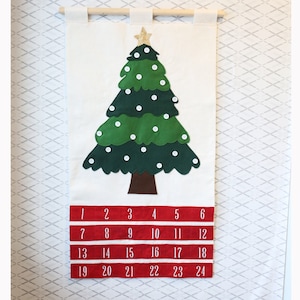 Kerstboom adventspatroon, PDF-knutselpatroon, kerstknutsel digitale download, eenvoudig kerstpatroon, patroon zonder naaiwerk, naaipatroon