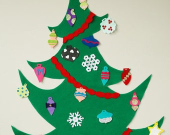 Christmas Tree PDF Pattern, Whimsy Tree Play Set Pattern for kids, Christmas Activity for School, No-sew Pattern, Easy Pattern