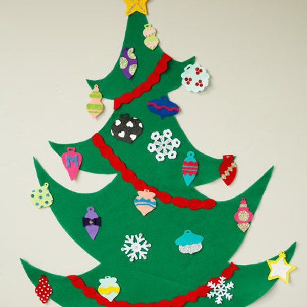 Christmas Tree PDF Pattern, Whimsy Tree Play Set Pattern for kids, Christmas Activity for School, No-sew Pattern, Easy Pattern