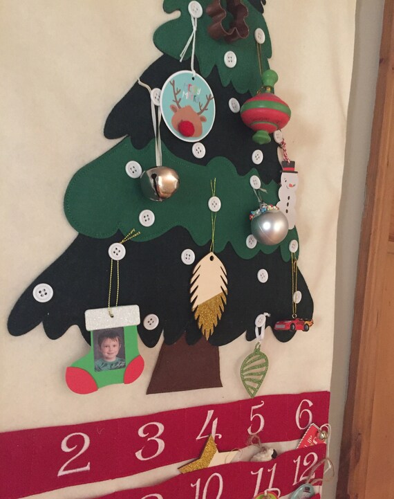Buy Christmas Tree Countdown Calendar, Christmas Tree Advent, Christmas Advent for Family and Kids, Felt Christmas Calendar, Personalizable Online in India - Etsy
