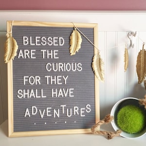 Felt Letter Board With White Letters Black or Gray Letter Board Back to school Classroom Rules Menus Holiday Quotes Small Size Grey Decor