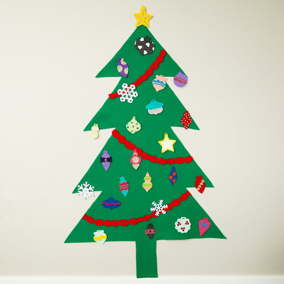 Felt Christmas Tree PDF Pattern for Kids, Christmas Tree Playset for School, Christmas Tree With