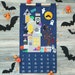 QUICK SHIP!  31 day Halloween Advent calendar, Halloween decor, countdown, haunted house, bats, pumpkins 