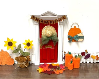 Fall Fairy door accessories, Autumn Fairy Doors, Miniature Door Fall Decoration, Fairy Door Decorations, Teachers Room Decoration, Fairies