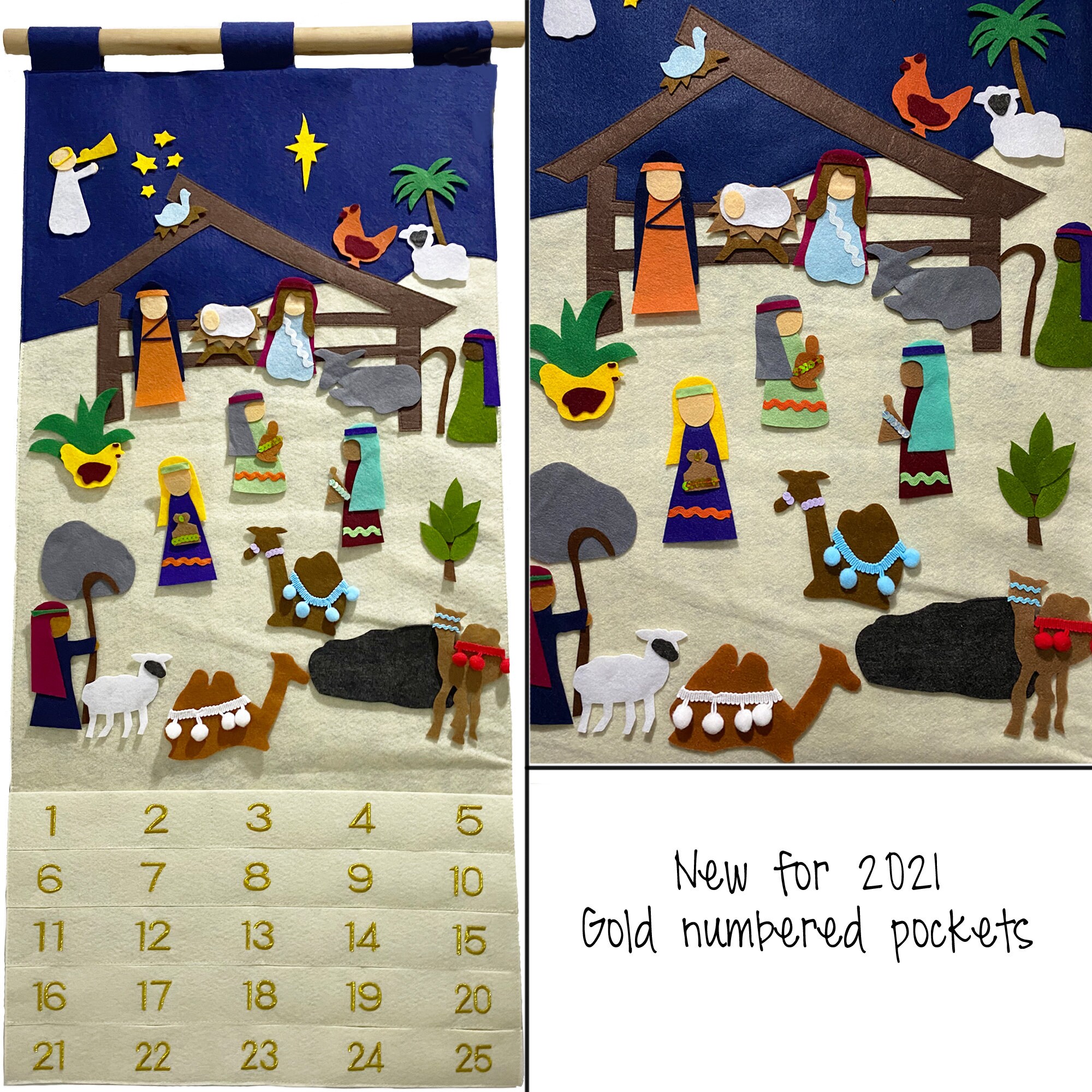 PRESALE Beautiful nativity advent calendar Nativity Etsy