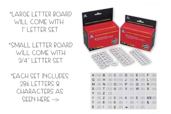Felt Letter Board Letter Sets Plastic Letters Numbers and Characters 2 Sizes of Letter Board Letters