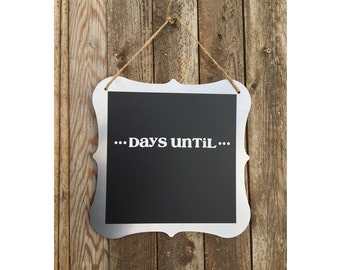 Countdown Magnetic Chalkboard - chalkboard one side - dry erase white board on the other - magnetic advent