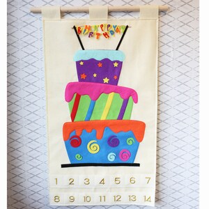 Birthday Countdown Calendar Birthday Reusable Advent Calendar Birthday ...