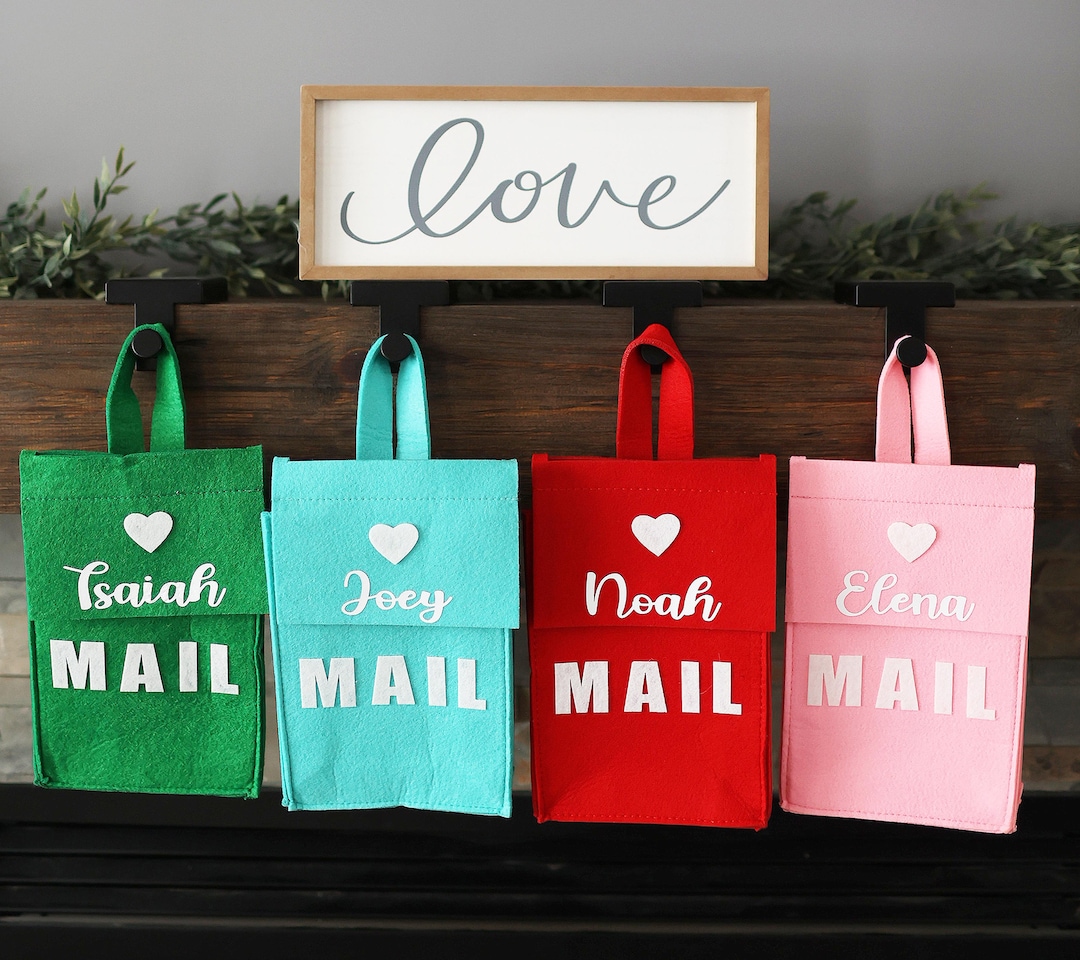 Personalized Felt Mailbox for Valentines, for Teacher, for Kids