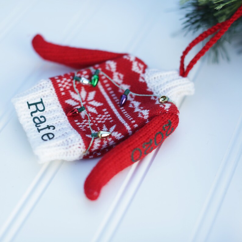 Personalized Mini Ugly Sweater Ornaments Etsy