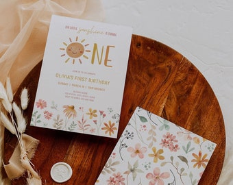 Sunshine Birthday Invitation, You Are My Sunshine Birthday Invitation Template, Sunshine First Birthday Party, Sunshine Invitation, A050