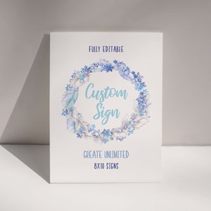 EDITABLE Frozen Birthday Custom Sign, 8x10 Custom Sign Template, Frozen 2 Birthday Party Sign, Frozen Birthday Decor, EDIT ALL Text, A013