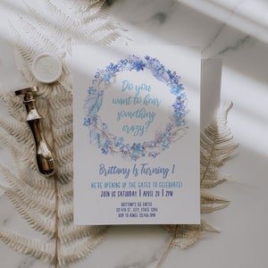 Frozen Invitation Template, Frozen Birthday Invitation Instant Download, Frozen Birthday Invite, Frozen Birthday Party Invite Template, A013