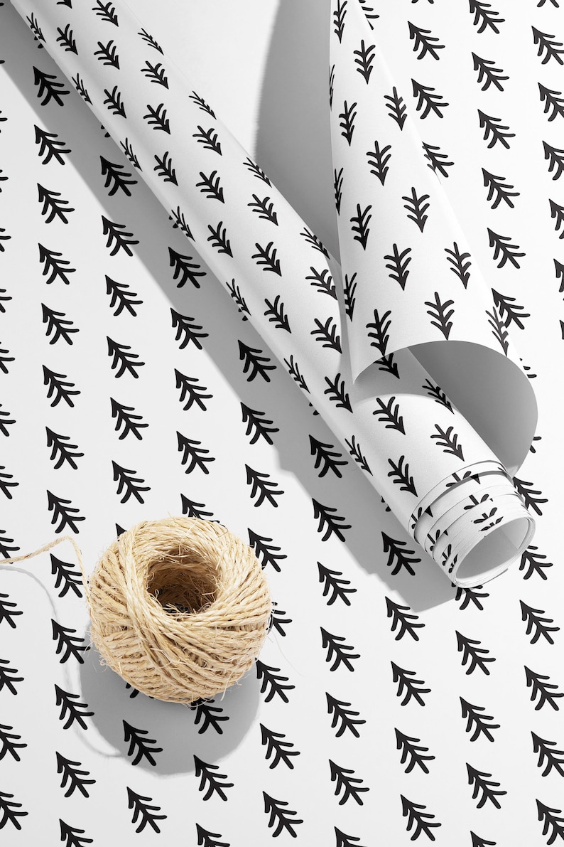 Christmas Tree Wrapping Paper Modern Christmas Gift Wrap Etsy