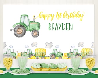 STRISCIONE DI COMPLEANNO Banner Tema Escavatore Carta Ghirlanda Bambino - Foto 6